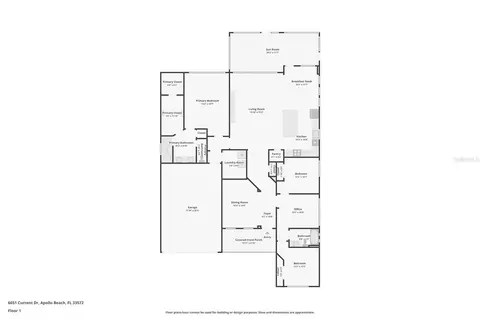 Floorplan - 6651 Current Dr, Apollo Beach, FL 33572 photo 1 of 1