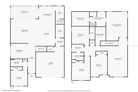 Floorplan - 8310 Carrhill Pl, Parrish, FL 34219 photo 1 of 1