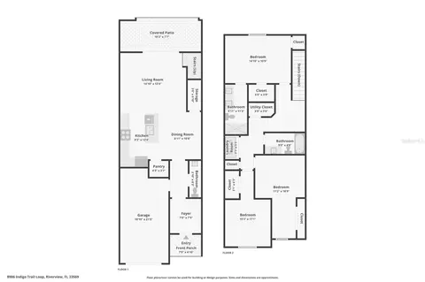 Floorplan - 8986 Indigo Trail Loop, Riverview, FL 33578 photo 1 of 2