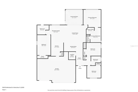 Floorplan - 9103 Pinebreeze Dr, Riverview, FL 33578 photo 1 of 1