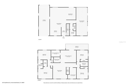 Floorplan - 3173 Gulfview Dr, Hernando Beach, FL 34607 photo 3 of 3