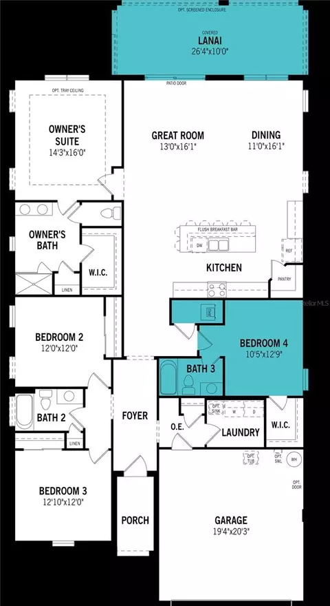 Floorplan - 12426 49th St E, Parrish, FL 34219 photo 1 of 1