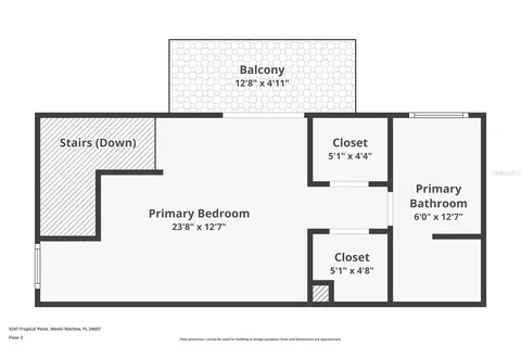 Floorplan - 5247 Tropical Pt, Weeki Wachee, FL 34607 photo 3 of 4