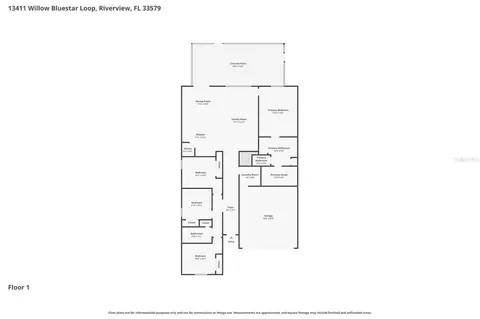 Floorplan - 13411 Willow Bluestar Loop, Riverview, FL 33579 photo 1 of 1