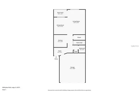Floorplan - 9209 Jakes Path, Largo, FL 33771 photo 1 of 2