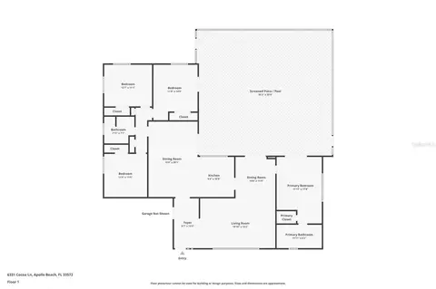 Floorplan - 6331 Cocoa Ln, Apollo Beach, FL 33572 photo 1 of 1