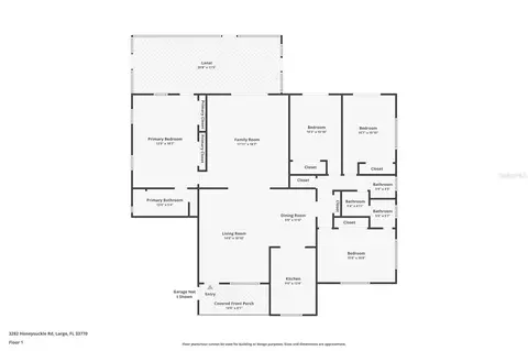 Floorplan - 3282 Honeysuckle Rd, Largo, FL 33770 photo 1 of 1