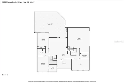 Floorplan - 11302 Sandpine Rd, Riverview, FL 33569 photo 2 of 4