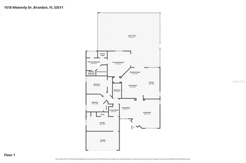 Floorplan - 1518 Westerly Dr, Brandon, FL 33511 photo 1 of 1