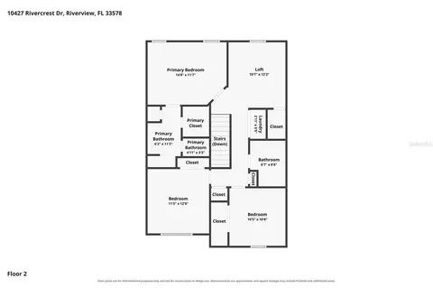 Floorplan - 10427 Rivercrest Dr, Riverview, FL 33578 photo 3 of 3