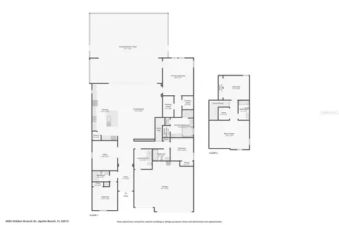 Floorplan - 6092 Hidden Branch Dr, Apollo Beach, FL 33572 photo 3 of 3