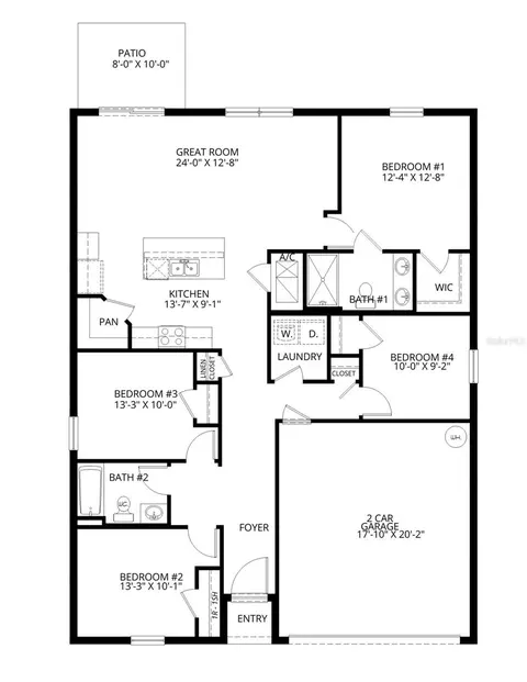 Floorplan - 15014 Crosshall Stream Dr, Wimauma, FL 33598 photo 1 of 1