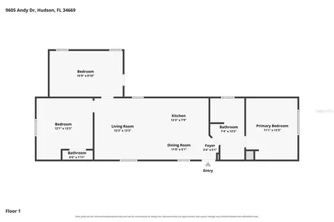 Floorplan - 9605 Andy Dr, Hudson, FL 34669 photo 1 of 1