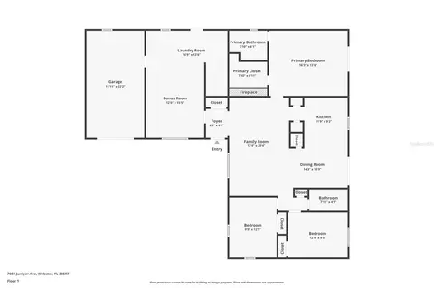 Floorplan - 7059 Juniper Ave, Webster, FL 33597 photo 1 of 1