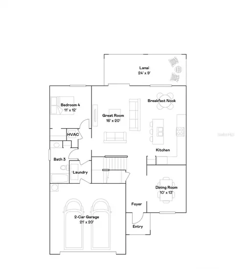 Floorplan - 3613 Ambersweet Xing, Parrish, FL 34219 photo 1 of 2