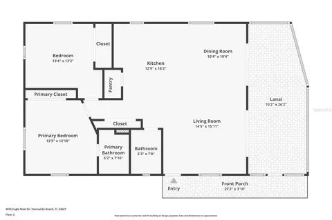 Floorplan - 4035 Eagle Nest Dr, Hernando Beach, FL 34607 photo 2 of 3