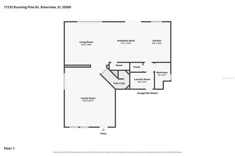 Floorplan - 11132 Running Pine Dr, Riverview, FL 33569 photo 1 of 3