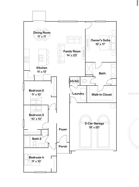 Floorplan - 12638 Maple Bonsai Dr, Riverview, FL 33579 photo 1 of 1