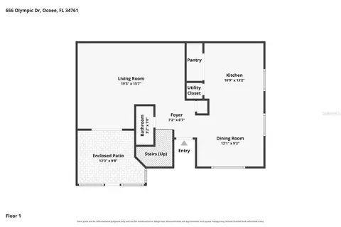 Floorplan - 656 Olympic Dr #17-3, Ocoee, FL 34761 photo 1 of 2