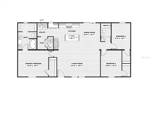 Floorplan - 6443 Finance Ave, Weeki Wachee, FL 34607 photo 1 of 1