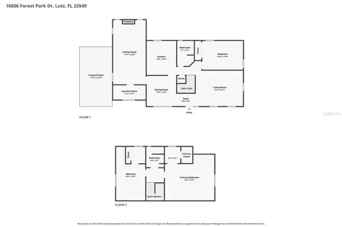 Floorplan - 16606 Forest Park Dr, Lutz, FL 33549 photo 1 of 2