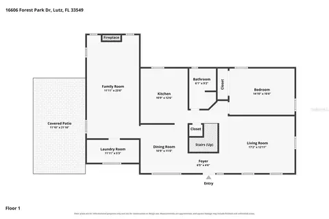Floorplan - 16606 Forest Park Dr, Lutz, FL 33549 photo 2 of 2