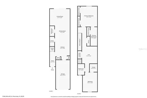 Floorplan - 9146 Hillcroft Dr, Riverview, FL 33578 photo 1 of 1