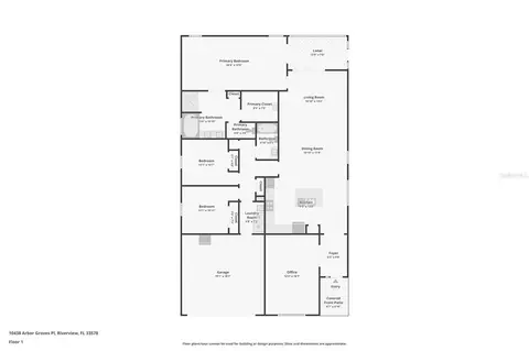 Floorplan - 10438 Arbor Groves Pl, Riverview, FL 33578 photo 1 of 1