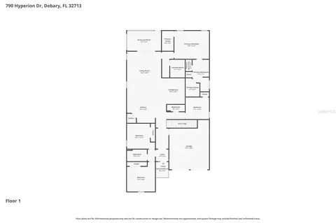 Floorplan - 790 Hyperion Dr, Debary, FL 32713 photo 2 of 3