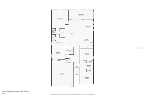 Floorplan - 463 River Square Ln, Ormond Beach, FL 32174 photo 1 of 1