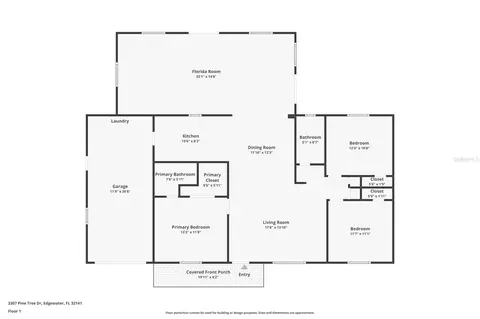 Floorplan - 3307 Pine Tree Dr, Edgewater, FL 32141 photo 1 of 1