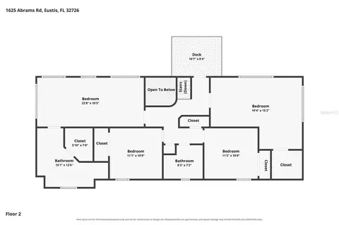 Floorplan - 1625 Abrams Rd, Eustis, FL 32726 photo 2 of 3