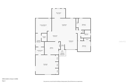 Floorplan - 4705 E Little Ct, Cocoa, FL 32926 photo 1 of 1