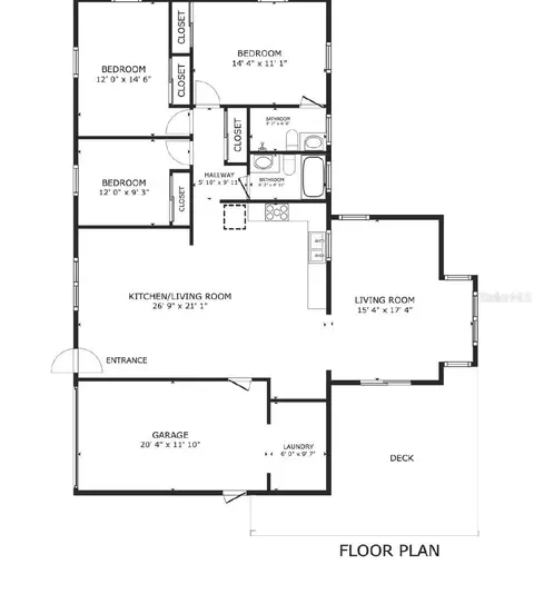 Floorplan - 3408 Crape Myrtle Dr, Hernando Beach, FL 34607 photo 1 of 1