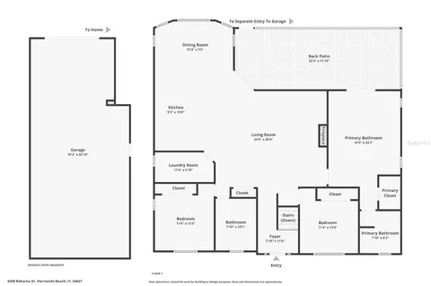 Floorplan - 4508 Bahama Dr, Hernando Beach, FL 34607 photo 1 of 1