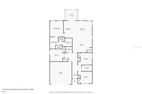 Floorplan - 64 Coastal Hammock Way, Saint Augustine, FL 32086 photo 1 of 1