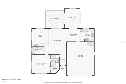Floorplan - 10048 Amidon St, Spring Hill, FL 34608 photo 1 of 1