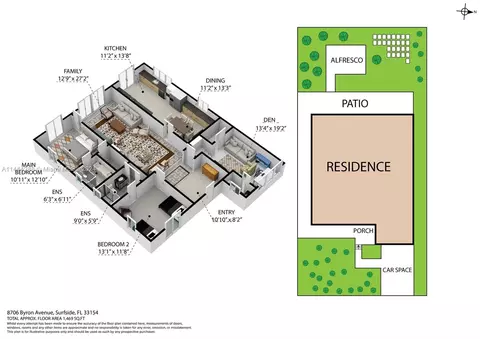 Floorplan - 8706 Byron Ave, Surfside, FL 33154 photo 2 of 2
