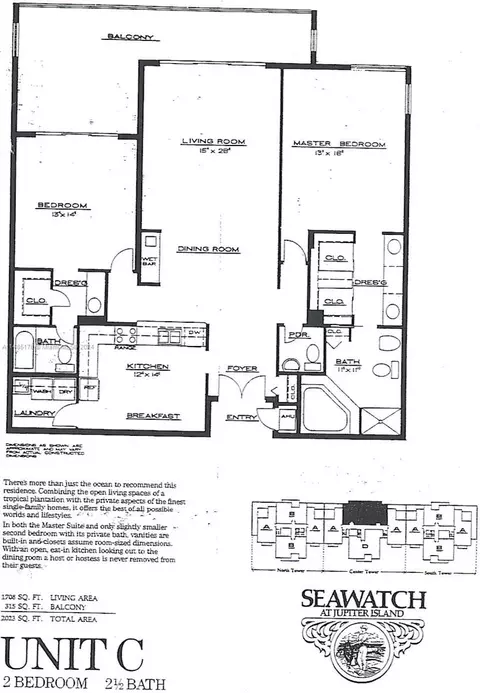 Floorplan - 19670 Beach Rd #PHC2, Tequesta, FL 33469 photo 1 of 1