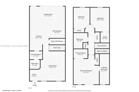 Floorplan - 136 Milbridge Dr, Jupiter, FL 33458 photo 1 of 3