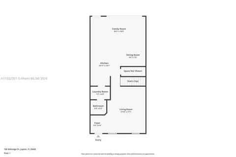 Floorplan - 136 Milbridge Dr, Jupiter, FL 33458 photo 2 of 3