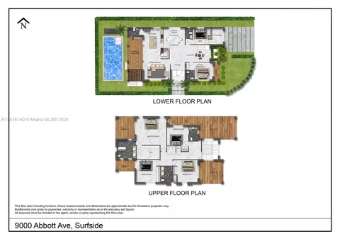 Floorplan - 9000 Abbott Ave, Surfside, FL 33154 photo 1 of 1