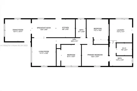 Floorplan - 521 E 41st St, Hialeah, FL 33013 photo 1 of 1