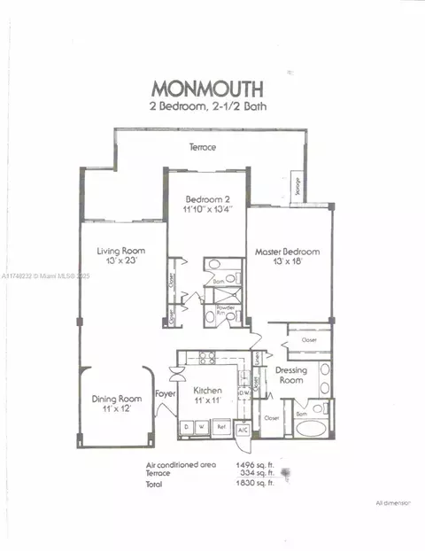 Floorplan - 2800 N 46th Ave #A608, Hollywood, FL 33021 photo 1 of 1