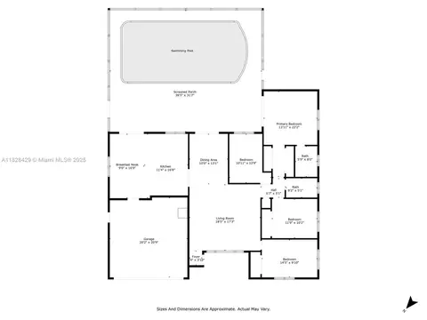Floorplan - 20175 SW 89th Ct, Cutler Bay, FL 33189 photo 1 of 1
