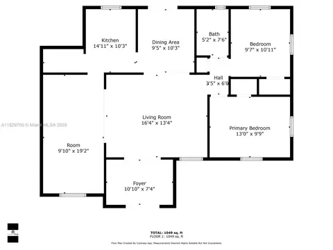 Floorplan - 871 NE 122nd St, North Miami, FL 33161 photo 1 of 1