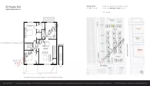 Floorplan - 3375 W 76th St #218, Hialeah, FL 33018 photo 1 of 1