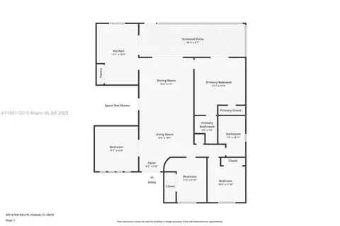 Floorplan - 20110 NW 83rd Pl, Hialeah, FL 33015 photo 1 of 1