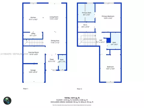 Floorplan - 22232 SW 88th Path, Cutler Bay, FL 33190 photo 1 of 3
