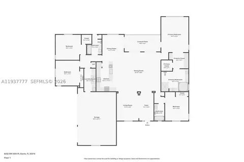 Floorplan - 6432 SW 55th Pl, Davie, FL 33314 photo 1 of 1